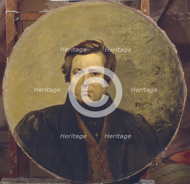 Portrait of the author Vasily Ivanovich Orlov (1792-1860), 1836. Artist: Briullov, Karl Pavlovich (1799-1852)