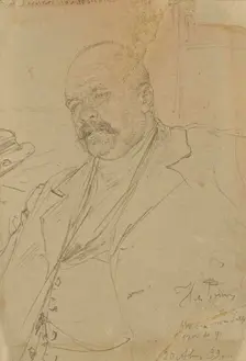 Portrait of the author Vladimir Alekseyevich Gilyarovsky (1853-1935), 1899