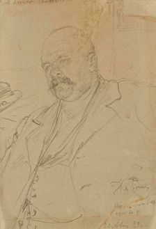 Portrait of the author Vladimir Alekseyevich Gilyarovsky (1853-1935), 1899