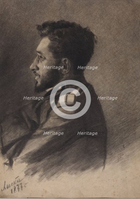 Portrait of the author Vsevolod Mikhailovich Garshin (1855-1888), 1877.