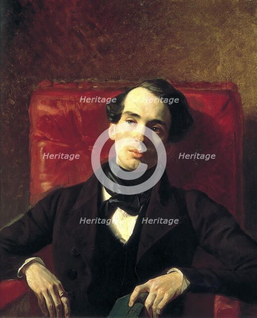 'Portrait of the author Alexander Strugovshchikov', (1808-1878), 1840.  Artist: Karl Briullov