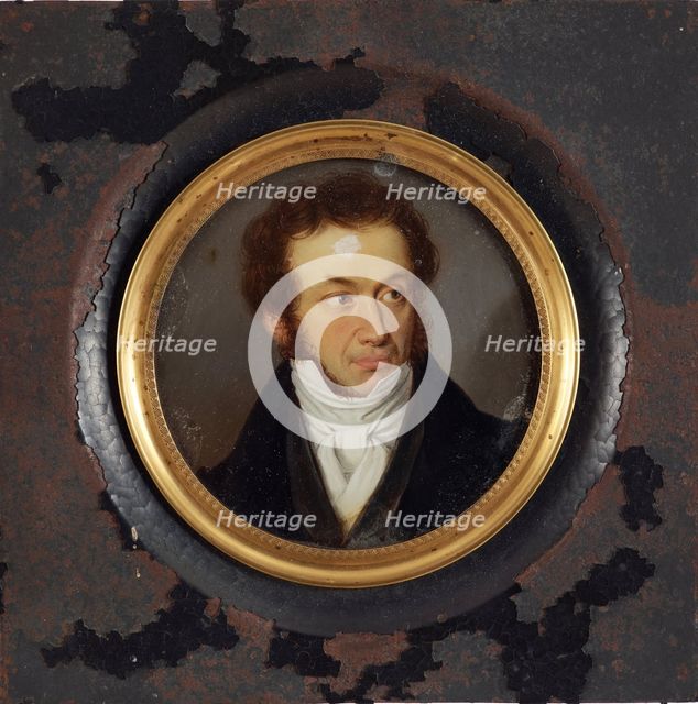 Portrait of the author Alexander S. Pushkin (1799-1837), 1830s. Artist: Anonymous  