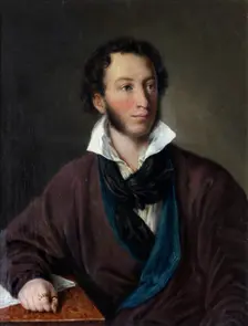 Portrait of the author Alexander S. Pushkin (1799-1837) Copy after V. Tropinin, 1827. Artist: Yelagina, Avdotya Petrovna (1789-1877)