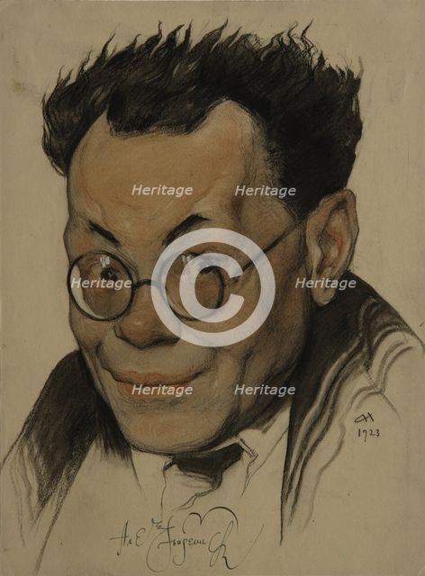 Portrait of the author Alexei M. Remizov (1877-1957), 1923. Artist: Andreev, Nikolai Andreevich (1873-1932)