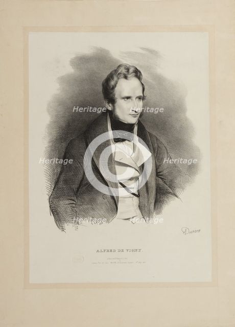 Portrait of the author Alfred de Vigny (1797-1863), 1831. Creator: Devéria, Achille (1800-1857).