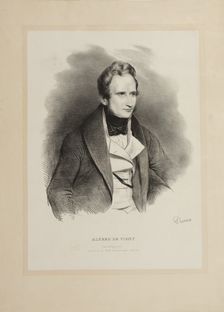 Portrait of the author Alfred de Vigny (1797-1863), 1831. Creator: Devéria, Achille (1800-1857)