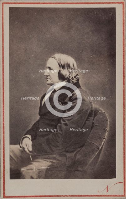 Portrait of the author Alfred de Vigny (1797-1863), ca 1860. Creator: Photo studio Nadar.