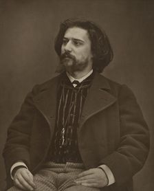 Portrait of the author Alphonse Daudet (1840-1897), c. 1880. Creator: Carjat, Étienne (1828-1906)