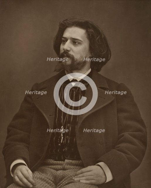 Portrait of the author Alphonse Daudet (1840-1897), c. 1880. Creator: Carjat, Étienne (1828-1906).