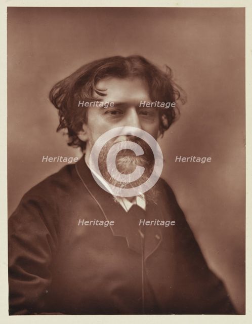 Portrait of the author Alphonse Daudet (1840-1897), c1880-1885. Creator: Etienne Carjat.