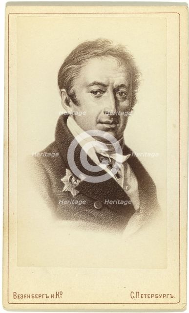 Portrait of the author and Historian Nikolay M. Karamzin (1766-1826). Artist: Borel, Pyotr Fyodorovich (1829-1898)