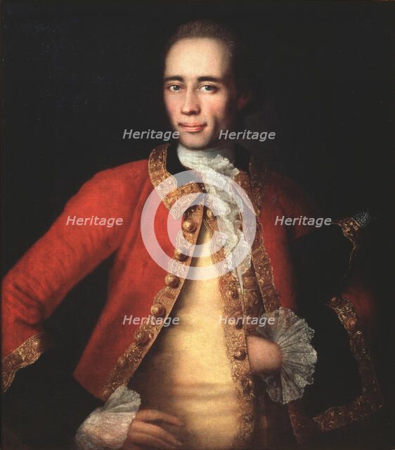 Portrait of the author and translator Matvei Begichev, 1757. Artist: Vishnyakov, Ivan Yakovlevich (1699-1761)