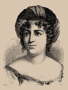 Portrait of the author Baronne Anne Louise Germaine de Staël (1766-1817), 1889
