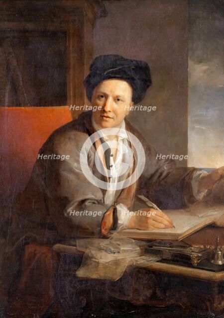 Portrait of the author Bernard le Bovier de Fontenelle (1657-1757). Artist: Galloche, Louis (1670-1761)