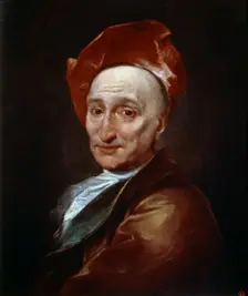 Portrait of the author Bernard le Bovier de Fontenelle 18th century. Artist: Hyacinthe Rigaud