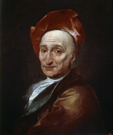 Portrait of the author Bernard le Bovier de Fontenelle 18th century. Artist: Hyacinthe Rigaud