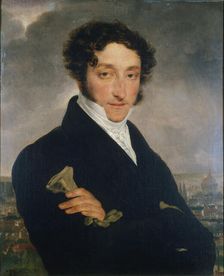 Portrait of the author Charles Nodier (1780-1877), c. 1830. Creator: Anonymous