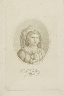 Portrait of the author Christiane Sophie Ludwig, née Fritsche (1764-1815) , 1793. Creator: Wagner, Johann Jakob (1766-1834)