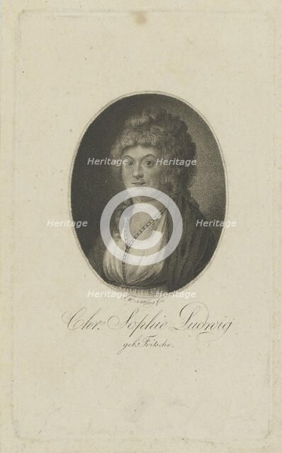 Portrait of the author Christiane Sophie Ludwig, née Fritsche (1764-1815) , c. 1810. Creator: Nettling, Friedrich Wilhelm (active 1793-1824).