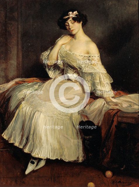Portrait of the author Colette (1873-1954), c1905. Creator: Blanche, Jacques-Émile (1861-1942).