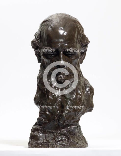 Portrait of the author Count Lev Nikolayevich Tolstoy (1828-1910), 1902. Creator: Aronson, Naum Lvovich (1872-1943).