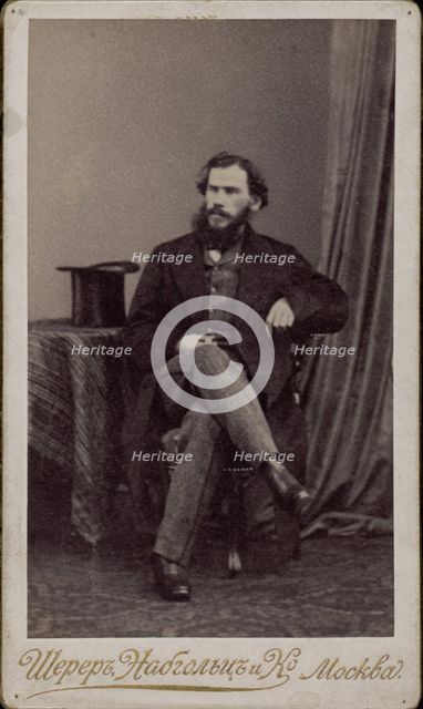 Portrait of the author Count Lev Nikolayevich Tolstoy (1828-1910).