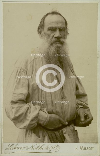 Portrait of the author Count Lev Nikolayevich Tolstoy (1828-1910).