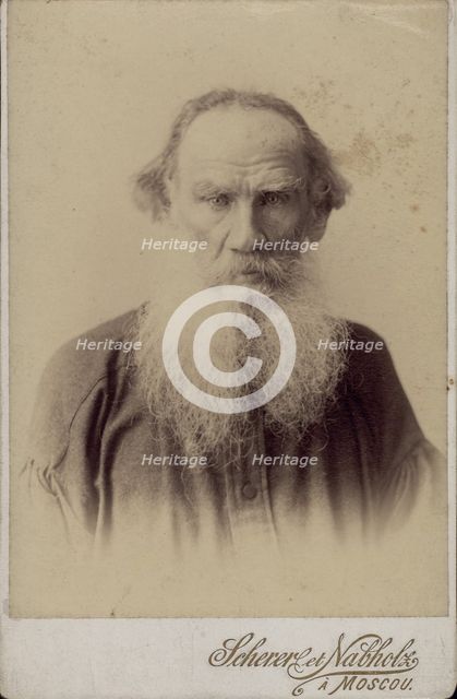 Portrait of the author Count Lev Nikolayevich Tolstoy (1828-1910).