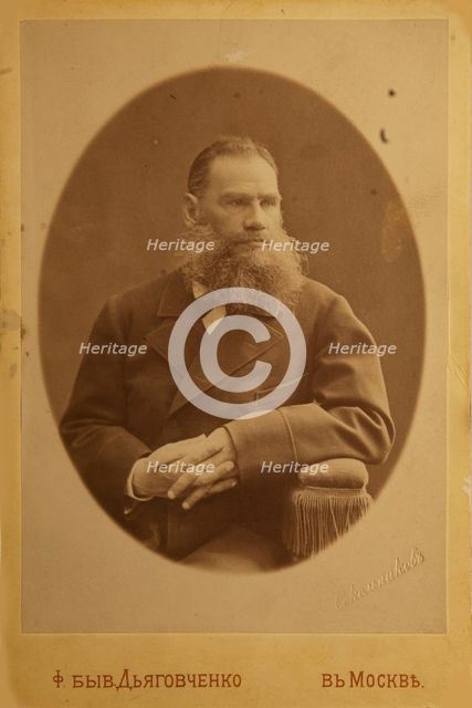Portrait of the author Count Lev Nikolayevich Tolstoy (1828-1910).