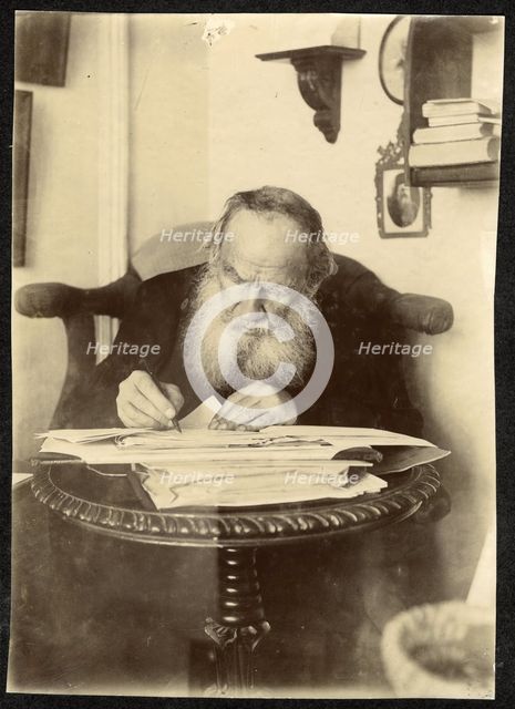 Portrait of the author Count Lev Nikolayevich Tolstoy (1828-1910).