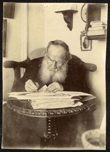 Portrait of the author Count Lev Nikolayevich Tolstoy (1828-1910)