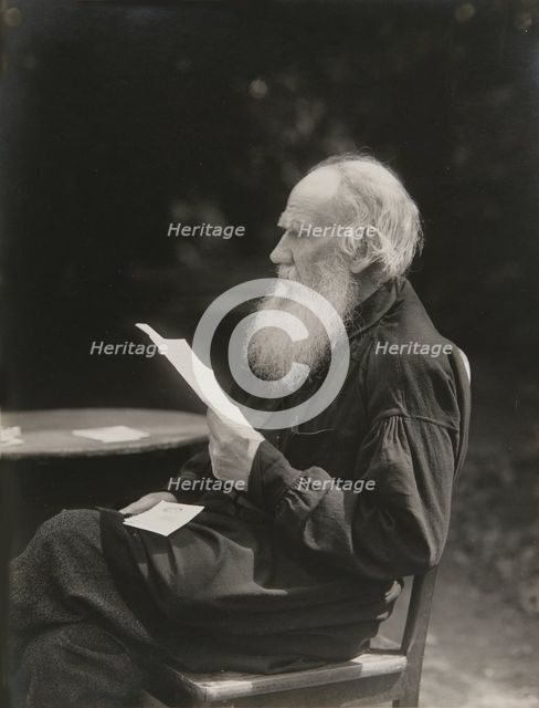 Portrait of the author Count Lev Nikolayevich Tolstoy (1828-1910).
