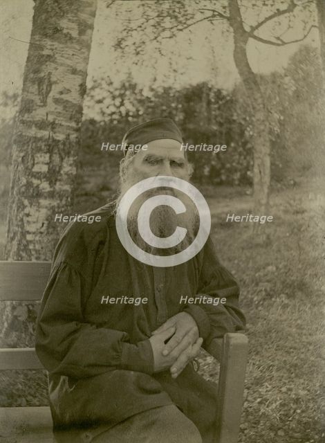 Portrait of the author Count Lev Nikolayevich Tolstoy (1828-1910).