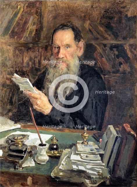 Portrait of the author Count Lev Nikolayevich Tolstoy (1828-1910).