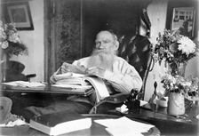 Portrait of the author Count Lev Nikolayevich Tolstoy (1828-1910) on 80th birthday