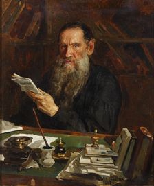 Portrait of the author Count Lev Nikolayevich Tolstoy (1828-1910), End of 19th cen.