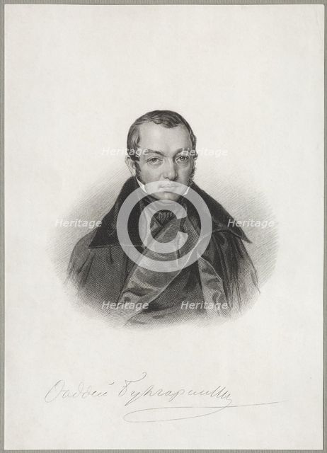 Portrait of the author Faddei Bulgarin (1789-1859), 1841. Artist: Anonymous  