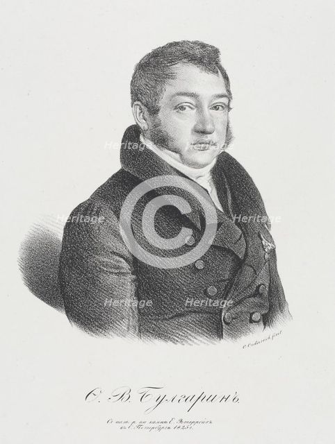 Portrait of the author Faddei Bulgarin (1789-1859).
