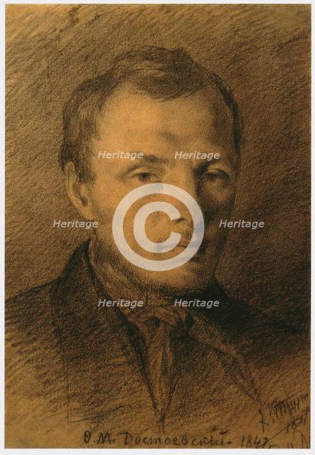 Portrait of the author Fyodor Mikhaylovich Dostoyevsky (1821-1881), 1847.
