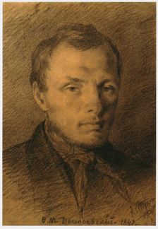 Portrait of the author Fyodor Mikhaylovich Dostoyevsky (1821-1881), 1847