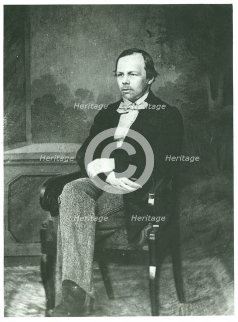 Portrait of the author Fyodor Mikhaylovich Dostoyevsky (1821-1881), 1861.