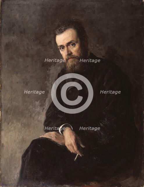Portrait of the author Gleb Uspensky (1843-1902), 1884. Artist: Yaroshenko, Nikolai Alexandrovich (1846-1898)