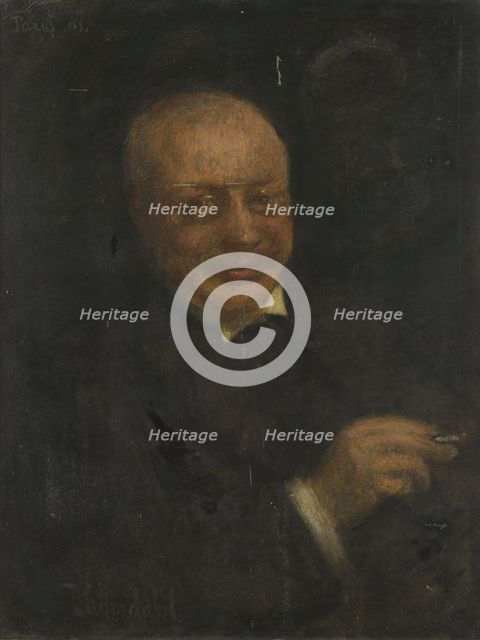 Portrait of the Author Gunnar Heiberg, 1901. Creator: Hans Heyerdahl.