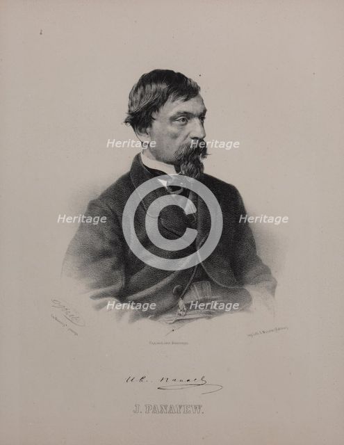 Portrait of the author Ivan Ivanovich Panaev (1812-1862), 1860s.
