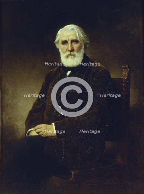 Portrait of the author Ivan S. Turgenev (1818-1883), 1875. Artist: Harlamov, Alexei Alexeyevich (1840-1922)