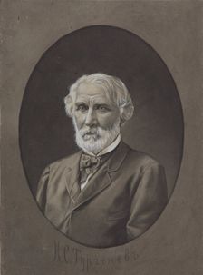 Portrait of the author Ivan Sergeyevich Turgenev (1818-1883), 1883