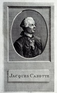 Portrait of the author Jacques Cazotte (1720-1792), 18th century. Creator: French master