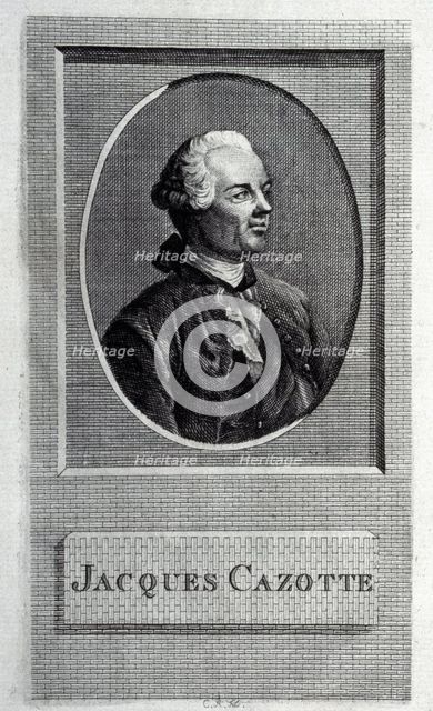 Portrait of the author Jacques Cazotte (1720-1792). Artist: French master  