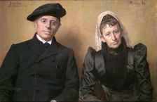 Portrait of the Author Jonas Lie and his Wife Thomasine, 1892. Creator: Christian Meyer Ross