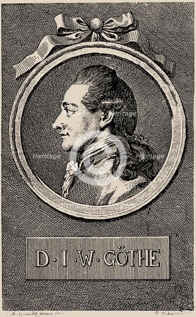 Portrait of the author Johann Wolfgang von Goethe (1749-1832), 1776. Creator: Chodowiecki, Daniel Nikolaus (1726-1801).